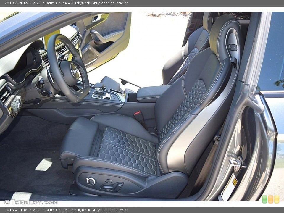 Black/Rock Gray Stitching Interior Photo for the 2018 Audi RS 5 2.9T quattro Coupe #132903040