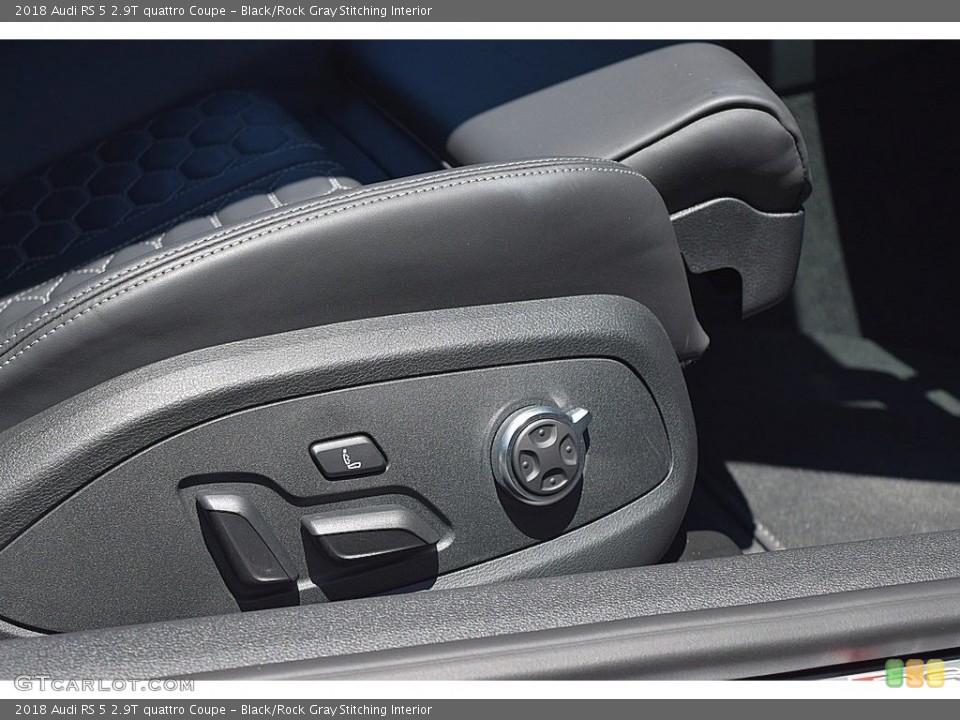 Black/Rock Gray Stitching Interior Controls for the 2018 Audi RS 5 2.9T quattro Coupe #132903186