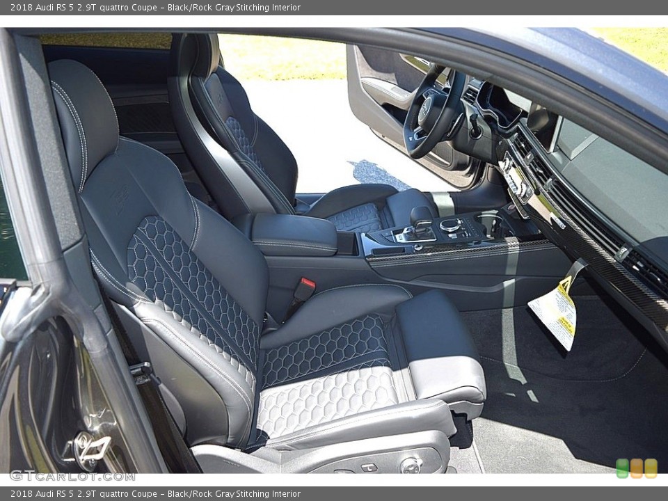 Black/Rock Gray Stitching 2018 Audi RS 5 Interiors