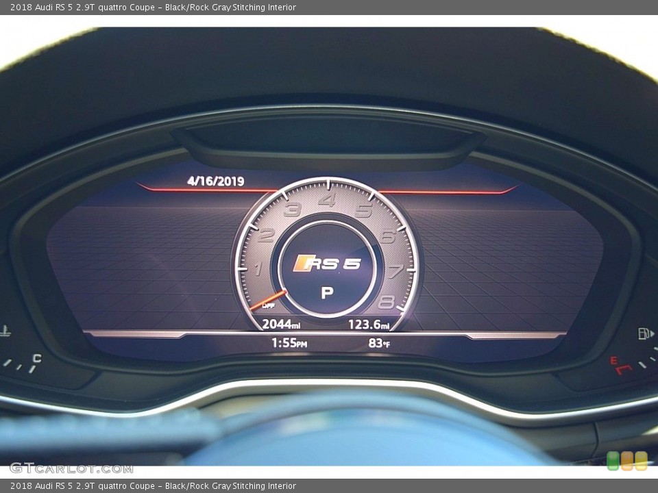 Black/Rock Gray Stitching Interior Gauges for the 2018 Audi RS 5 2.9T quattro Coupe #132903381