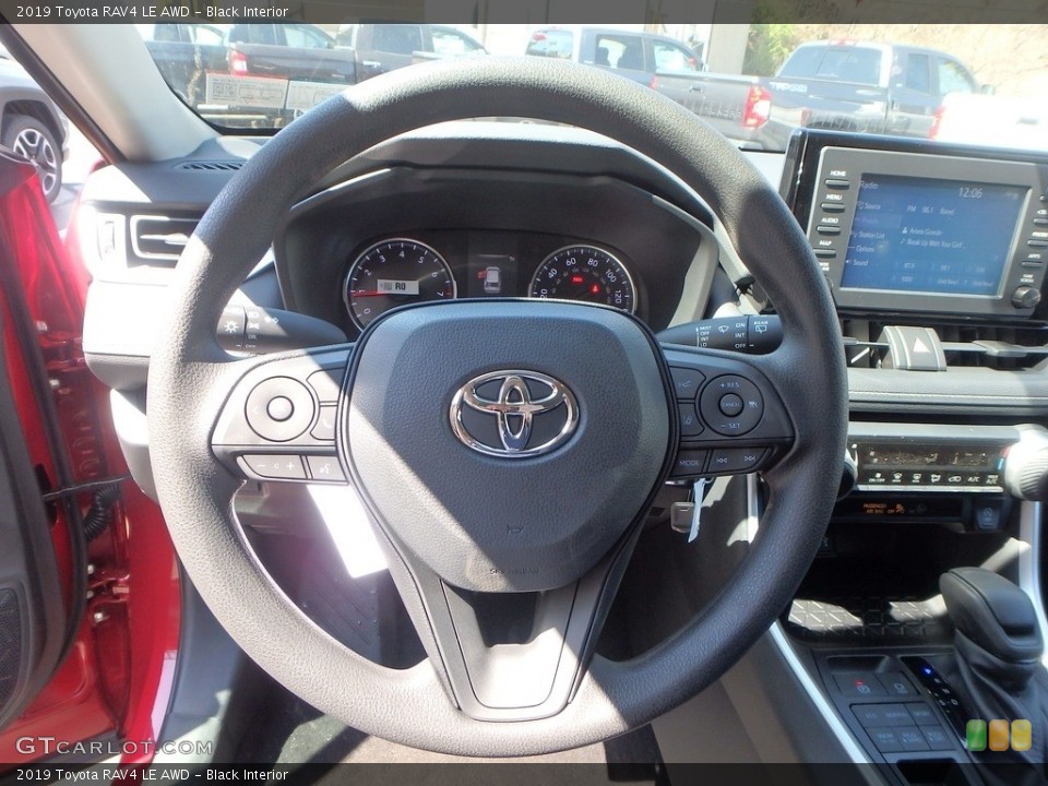 Black Interior Steering Wheel for the 2019 Toyota RAV4 LE AWD #132907818