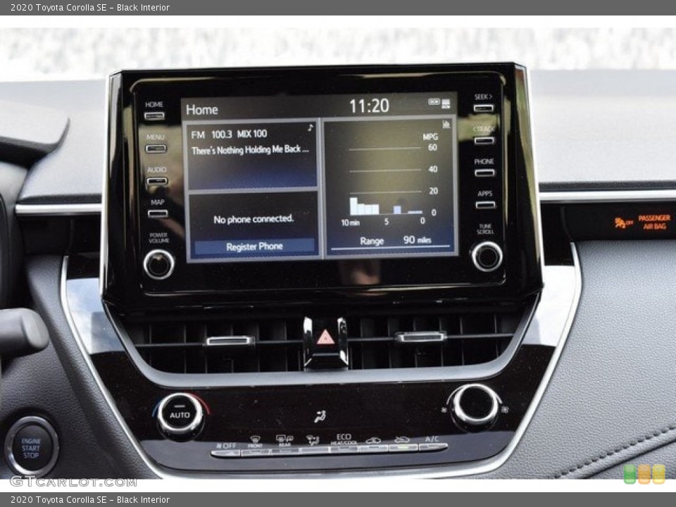 Black Interior Controls for the 2020 Toyota Corolla SE #132910230