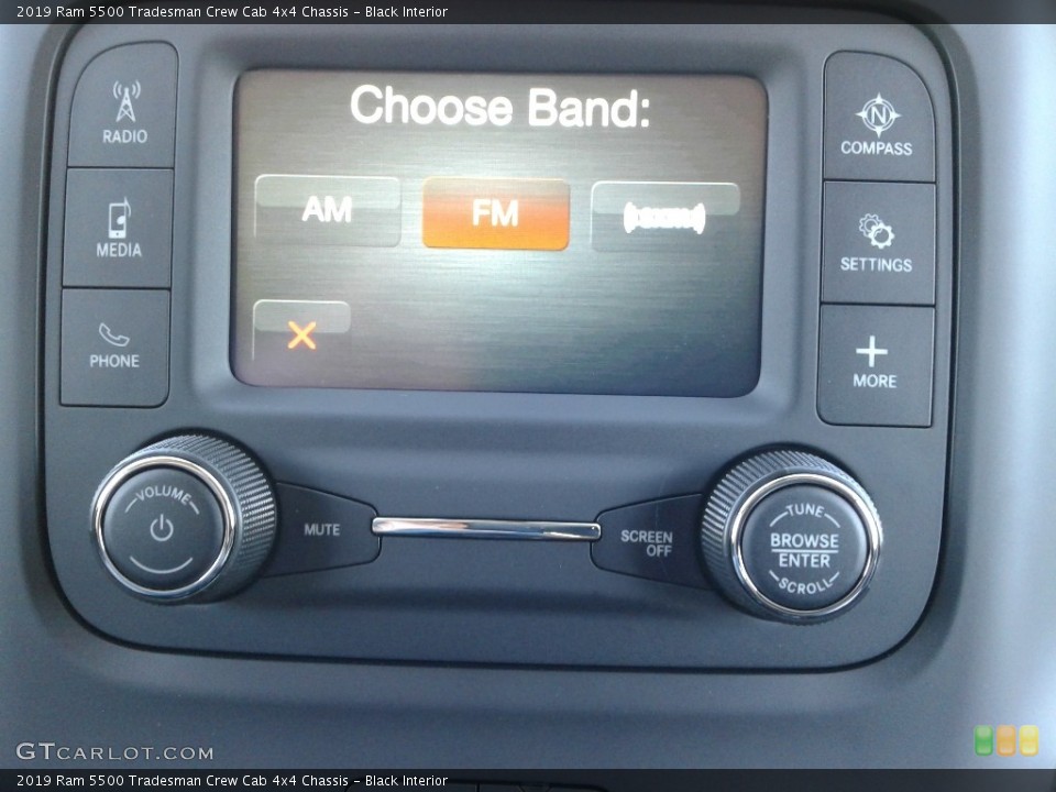 Black Interior Controls for the 2019 Ram 5500 Tradesman Crew Cab 4x4 Chassis #132911535
