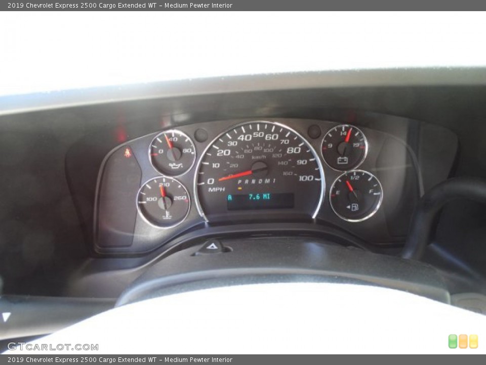 Medium Pewter Interior Gauges for the 2019 Chevrolet Express 2500 Cargo Extended WT #132916617