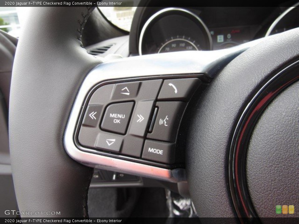 Ebony Interior Steering Wheel for the 2020 Jaguar F-TYPE Checkered Flag Convertible #132930846
