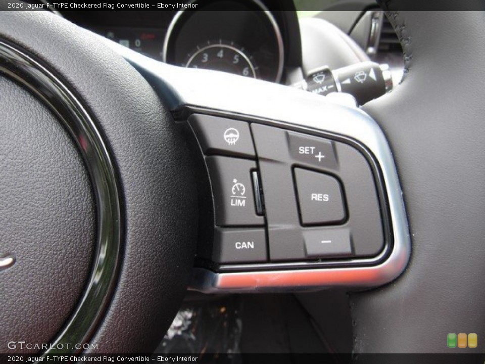 Ebony Interior Steering Wheel for the 2020 Jaguar F-TYPE Checkered Flag Convertible #132930864