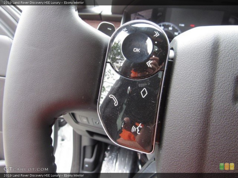 Ebony Interior Steering Wheel for the 2019 Land Rover Discovery HSE Luxury #132932277