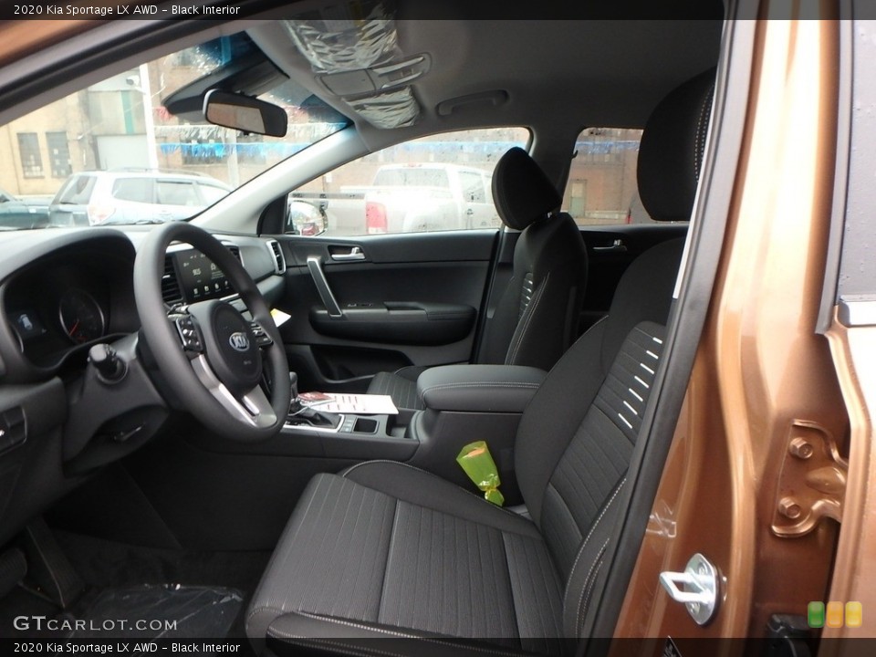 Black Interior Front Seat for the 2020 Kia Sportage LX AWD #132938540