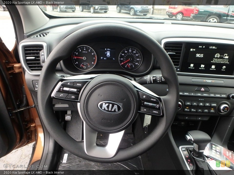 Black Interior Steering Wheel for the 2020 Kia Sportage LX AWD #132938726