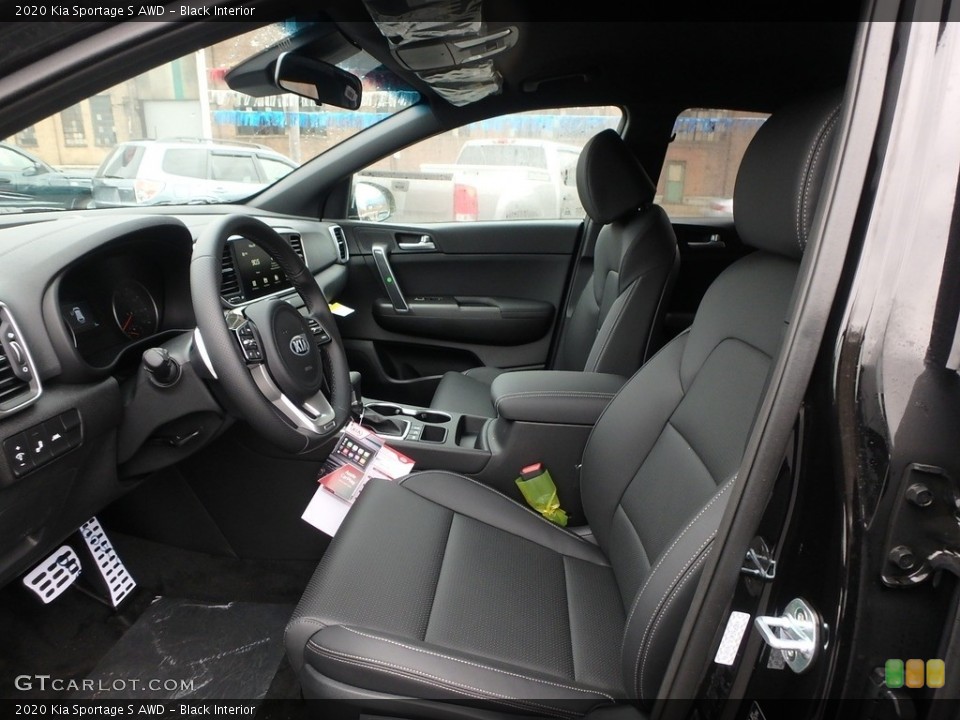 Black Interior Front Seat for the 2020 Kia Sportage S AWD #132939680