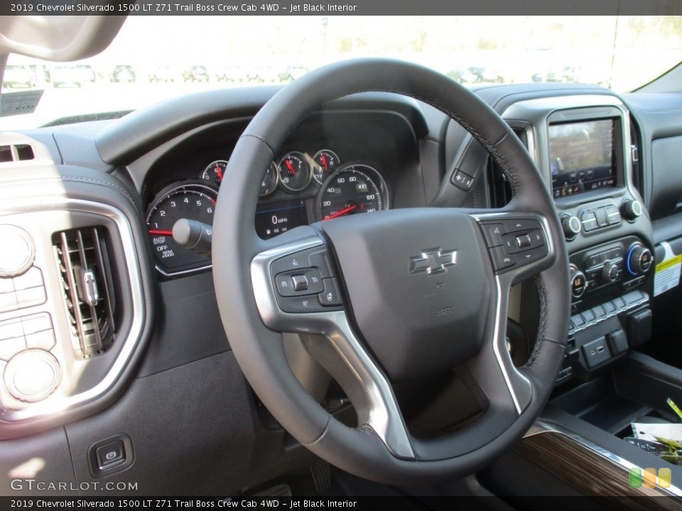 Jet Black Interior Steering Wheel for the 2019 Chevrolet Silverado 1500 LT Z71 Trail Boss Crew Cab 4WD #132945311