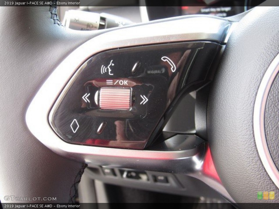Ebony Interior Steering Wheel for the 2019 Jaguar I-PACE SE AWD #132960110