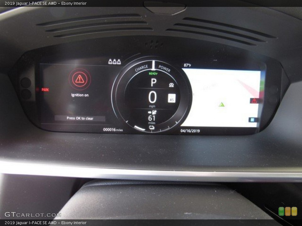 Ebony Interior Gauges for the 2019 Jaguar I-PACE SE AWD #132960119