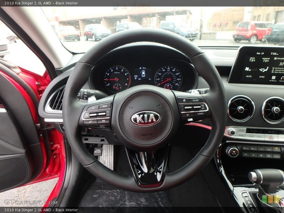 Black Interior Steering Wheel for the 2019 Kia Stinger 2.0L AWD #132963425