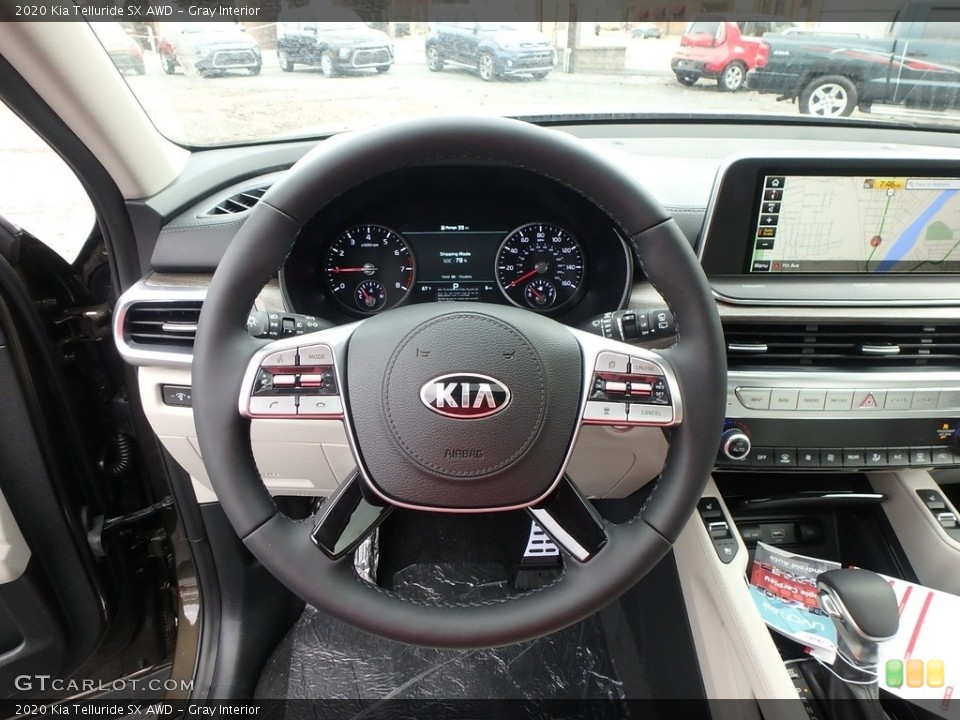 Gray Interior Steering Wheel for the 2020 Kia Telluride SX AWD #132966107