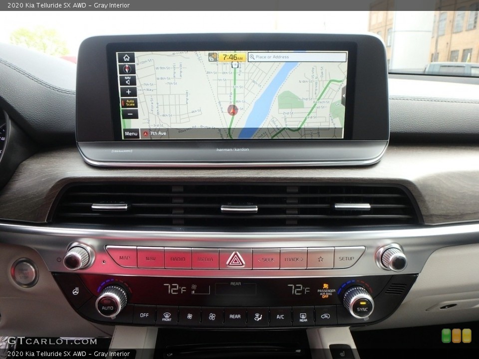 Gray Interior Navigation for the 2020 Kia Telluride SX AWD #132966146
