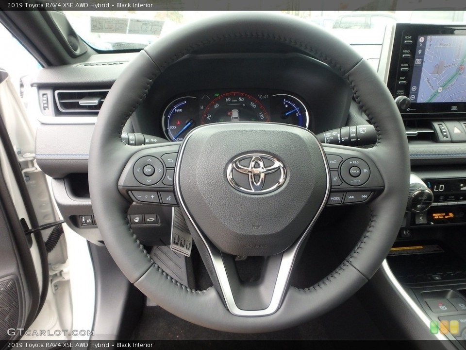 Black Interior Steering Wheel for the 2019 Toyota RAV4 XSE AWD Hybrid #132966290