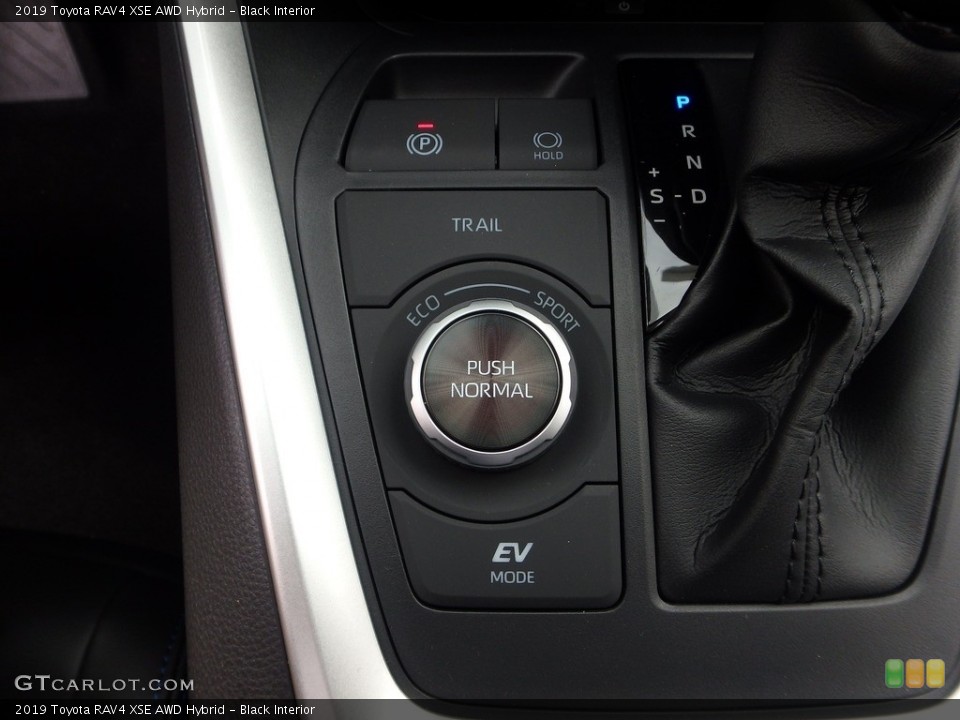 Black Interior Controls for the 2019 Toyota RAV4 XSE AWD Hybrid #132966347