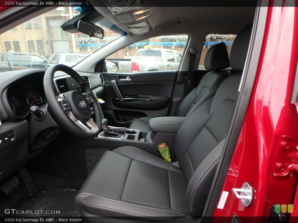 Black Interior Front Seat for the 2020 Kia Sportage EX AWD #132967082