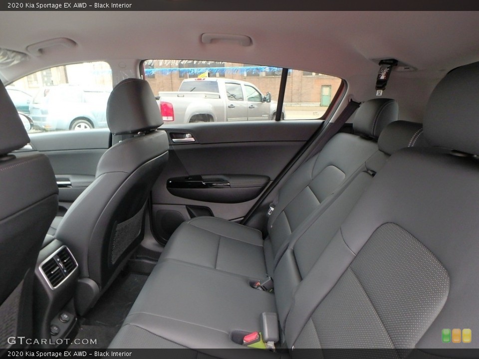 Black Interior Rear Seat for the 2020 Kia Sportage EX AWD #132967088
