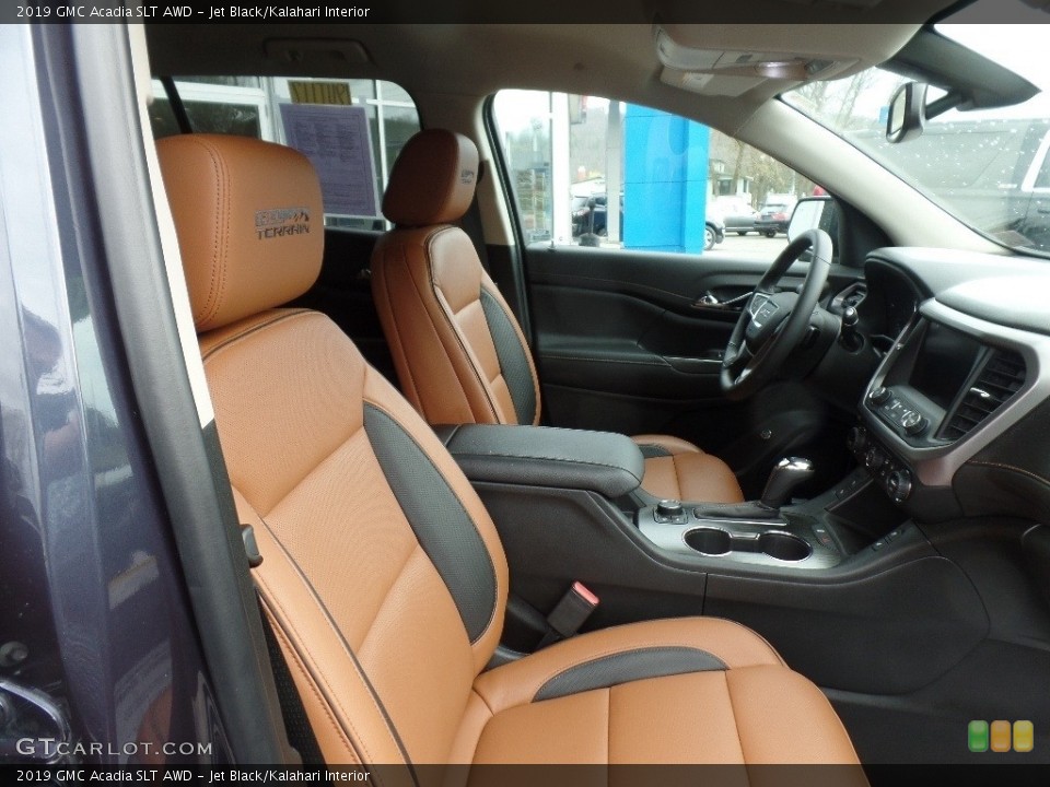 Jet Black/Kalahari Interior Front Seat for the 2019 GMC Acadia SLT AWD #132970244