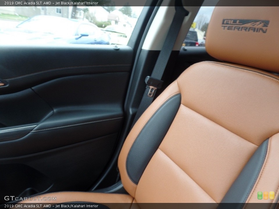 Jet Black/Kalahari Interior Front Seat for the 2019 GMC Acadia SLT AWD #132970265