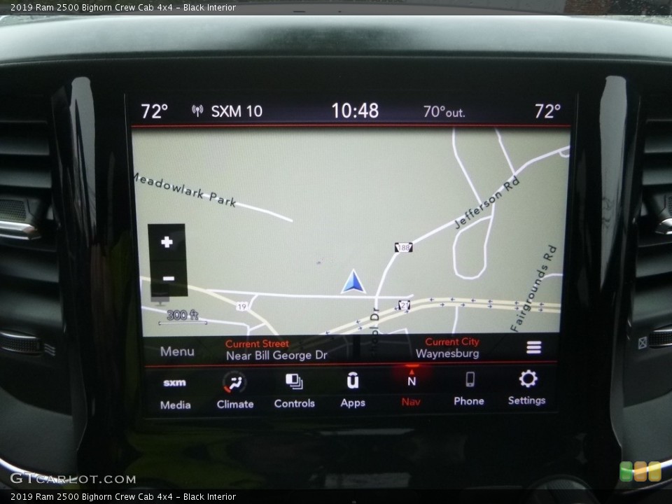 Black Interior Navigation for the 2019 Ram 2500 Bighorn Crew Cab 4x4 #132973280