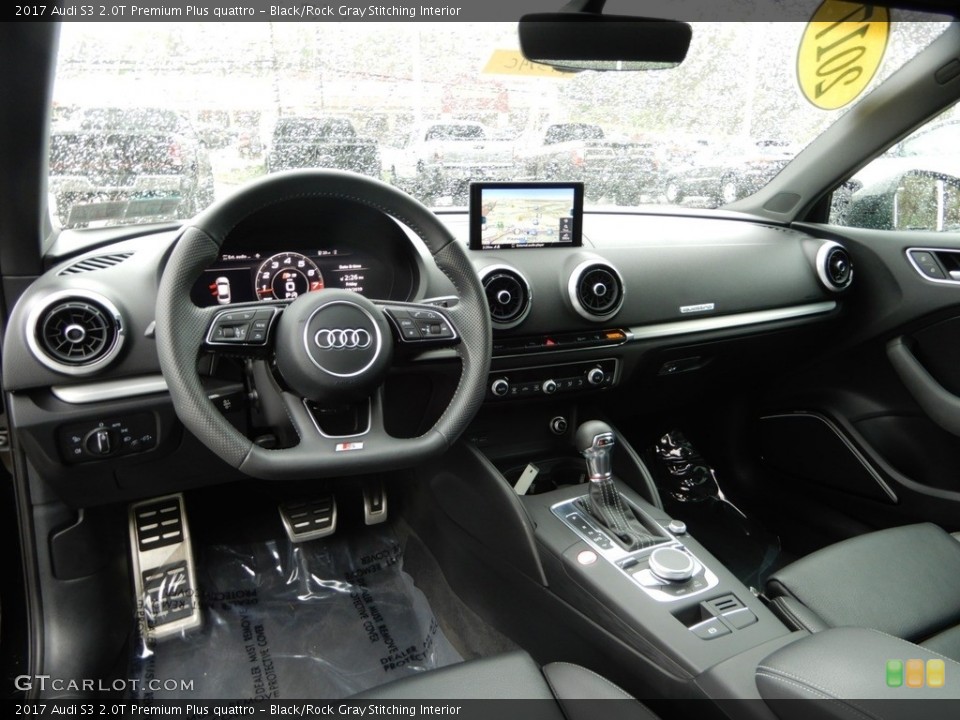 Black/Rock Gray Stitching Interior Photo for the 2017 Audi S3 2.0T Premium Plus quattro #132974054