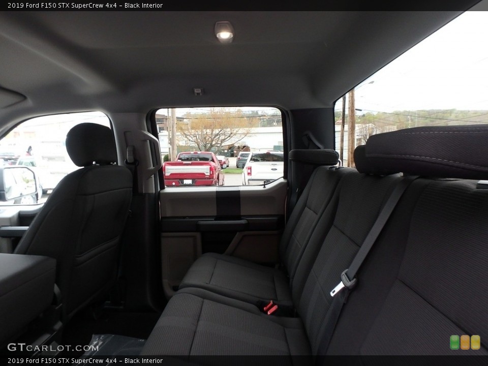 Black Interior Rear Seat for the 2019 Ford F150 STX SuperCrew 4x4 #132977654