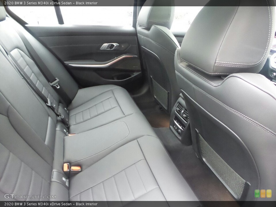Black Interior Rear Seat for the 2020 BMW 3 Series M340i xDrive Sedan #132980585