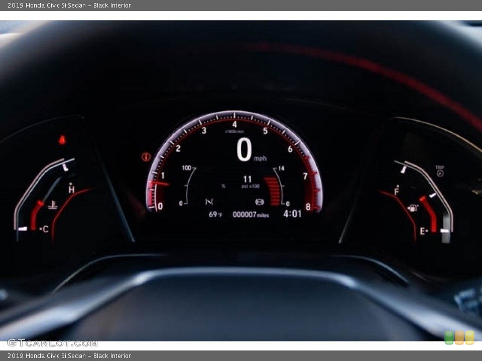 Black Interior Gauges for the 2019 Honda Civic Si Sedan #132981440