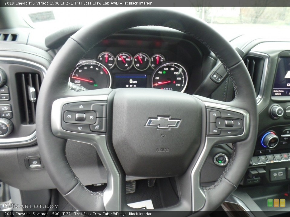 Jet Black Interior Steering Wheel for the 2019 Chevrolet Silverado 1500 LT Z71 Trail Boss Crew Cab 4WD #132986336