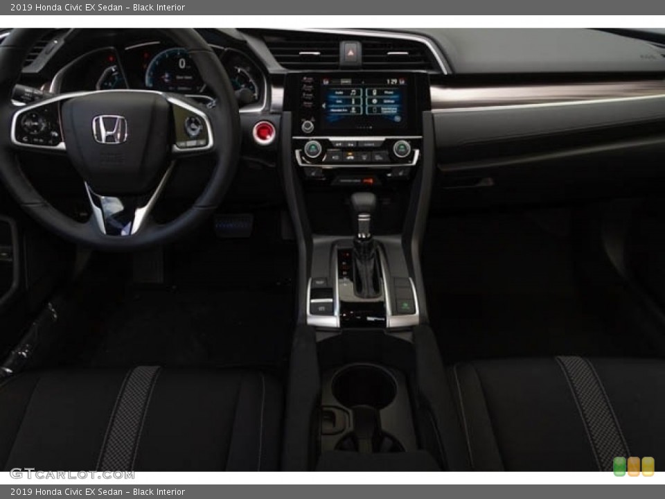 Black Interior Dashboard for the 2019 Honda Civic EX Sedan #132989807