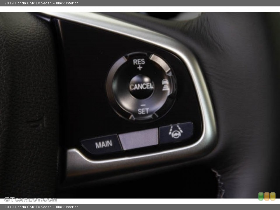 Black Interior Steering Wheel for the 2019 Honda Civic EX Sedan #132989831