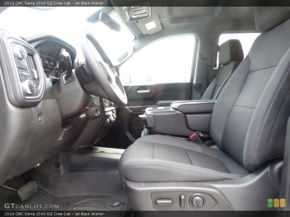 Jet Black Interior Front Seat for the 2019 GMC Sierra 1500 SLE Crew Cab #132991782