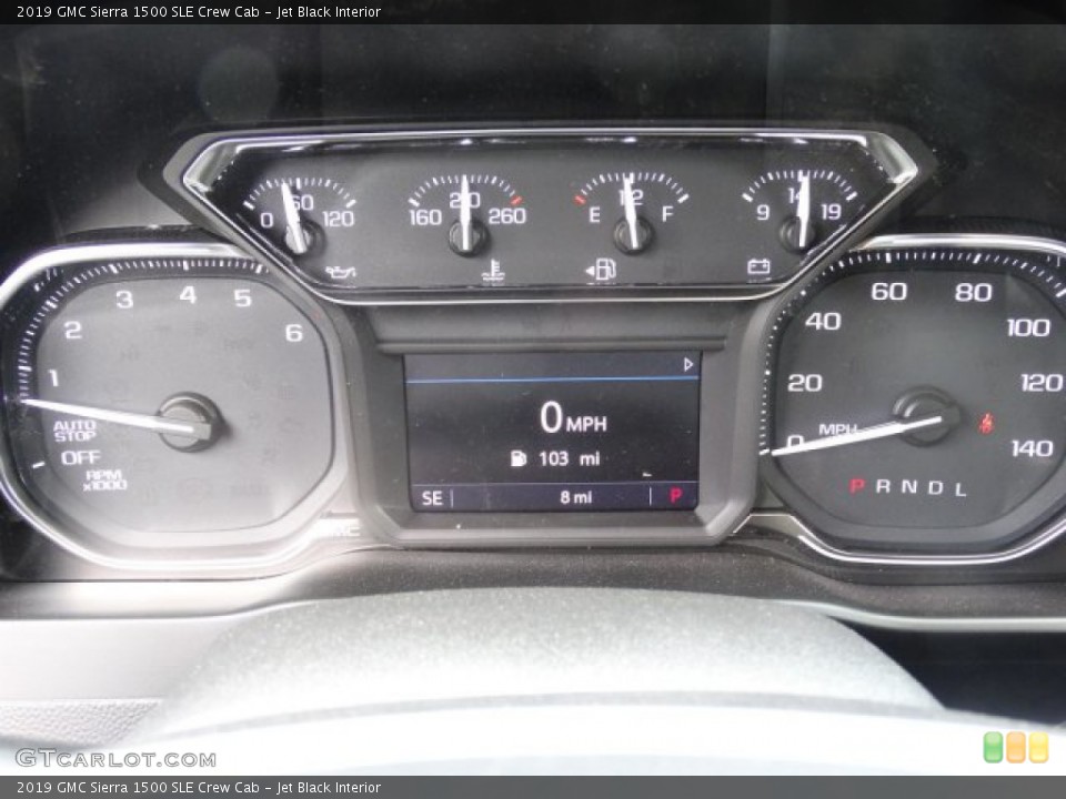 Jet Black Interior Gauges for the 2019 GMC Sierra 1500 SLE Crew Cab #132991830