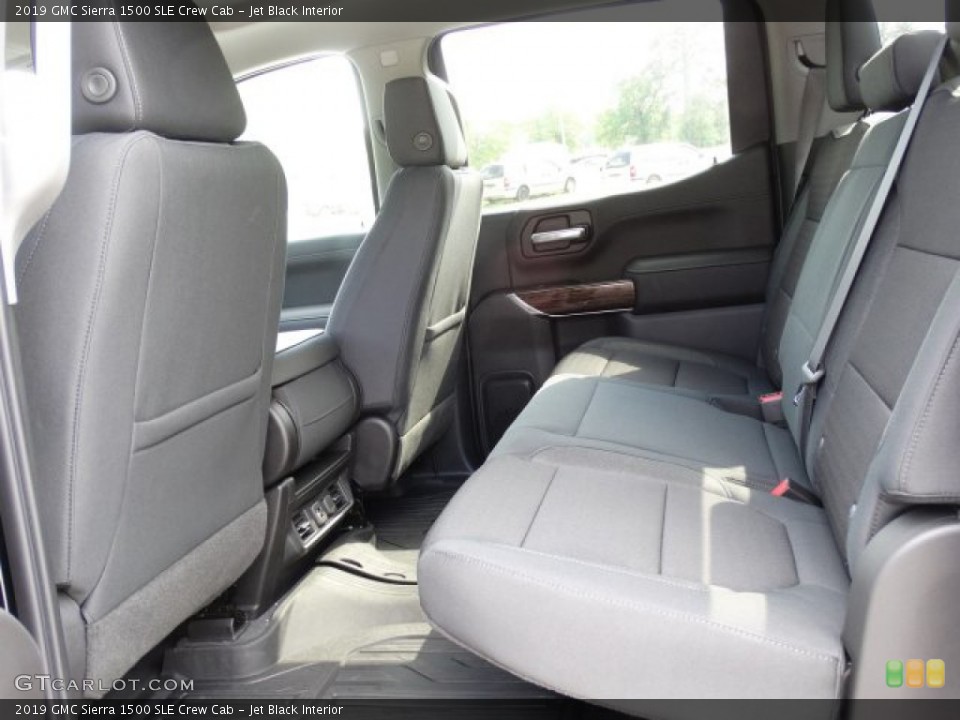 Jet Black Interior Rear Seat for the 2019 GMC Sierra 1500 SLE Crew Cab #132991941