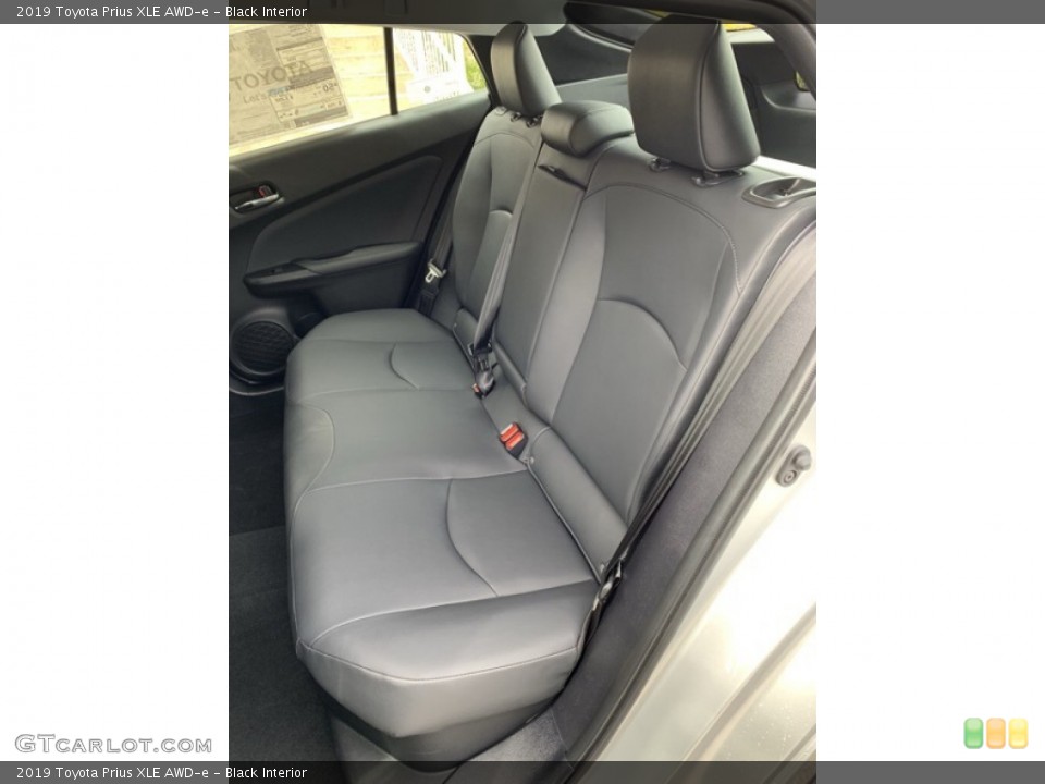 Black Interior Rear Seat for the 2019 Toyota Prius XLE AWD-e #133004318