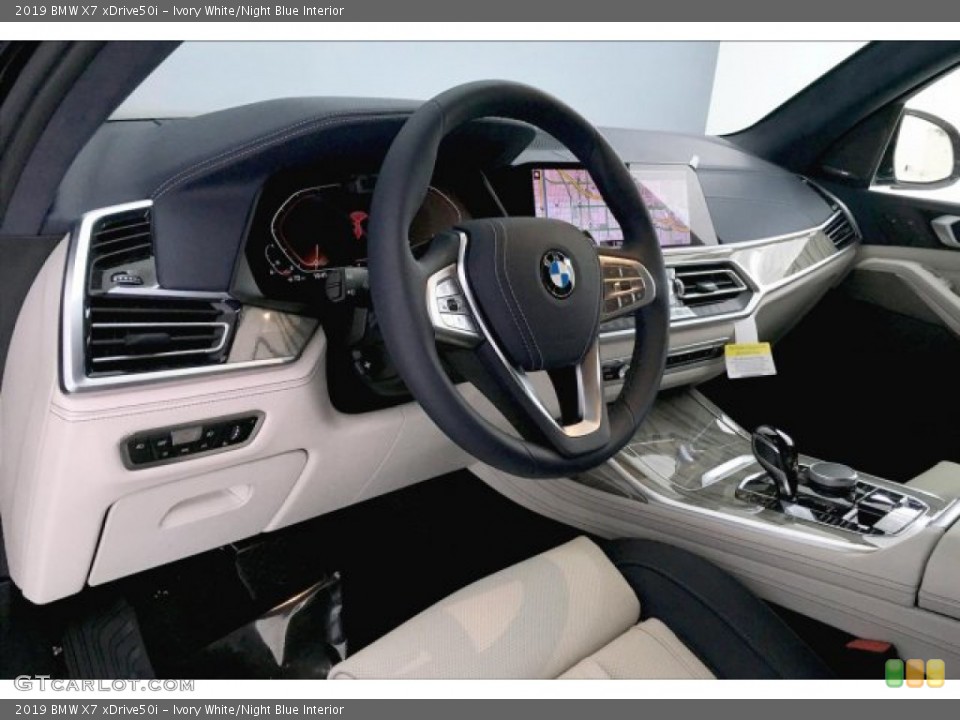 Ivory White/Night Blue Interior Dashboard for the 2019 BMW X7 xDrive50i #133005524