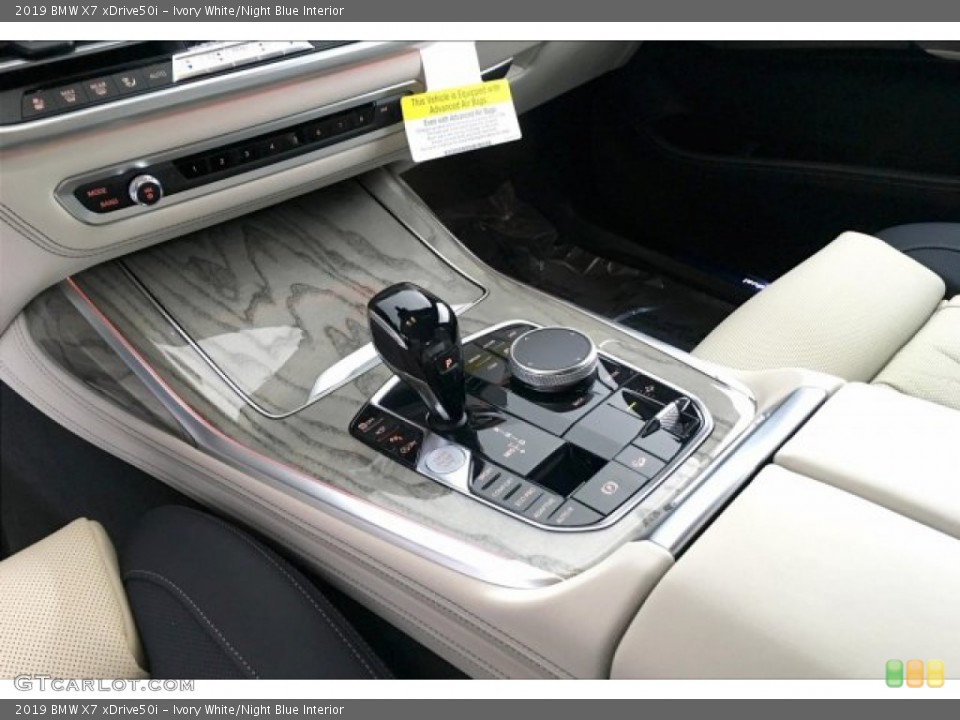 Ivory White/Night Blue Interior Transmission for the 2019 BMW X7 xDrive50i #133005545