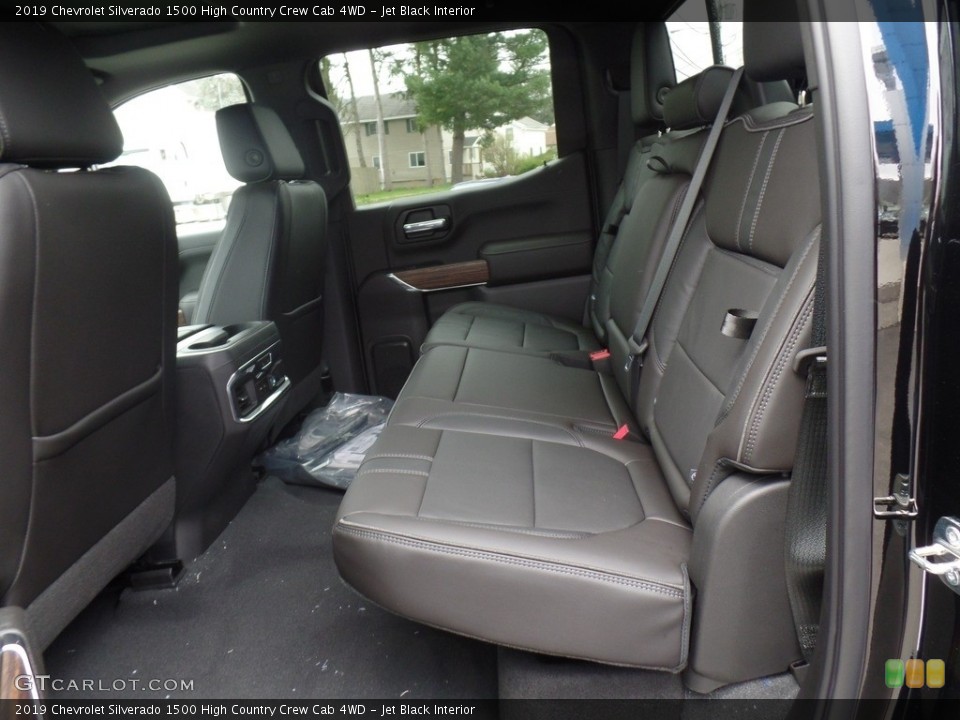 Jet Black Interior Rear Seat for the 2019 Chevrolet Silverado 1500 High Country Crew Cab 4WD #133009115
