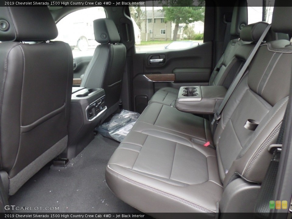 Jet Black Interior Rear Seat for the 2019 Chevrolet Silverado 1500 High Country Crew Cab 4WD #133009154