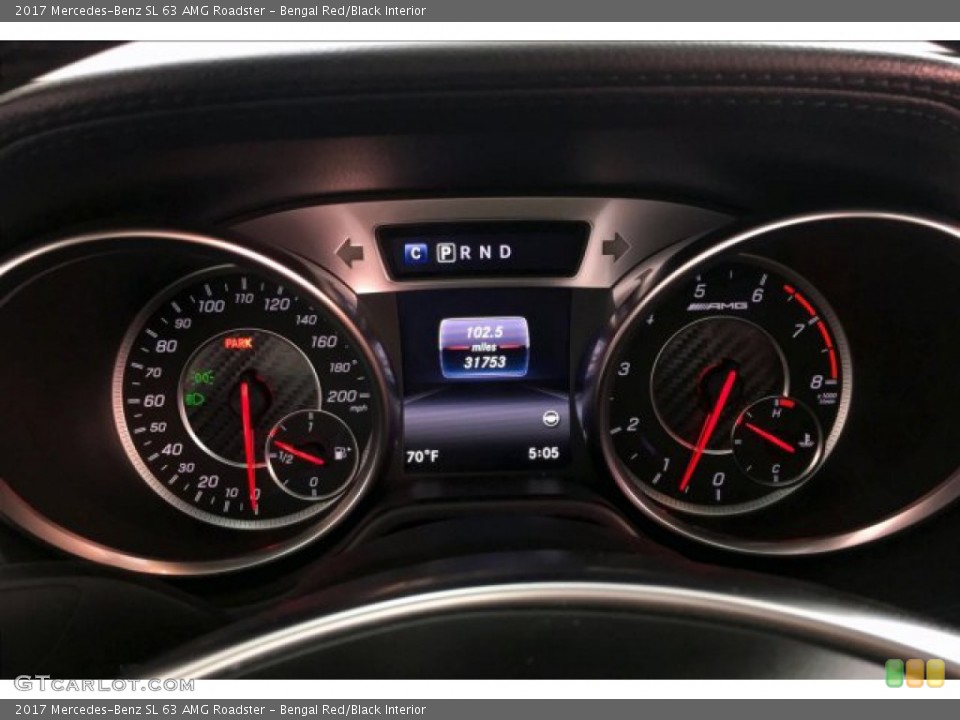 Bengal Red/Black Interior Gauges for the 2017 Mercedes-Benz SL 63 AMG Roadster #133009496