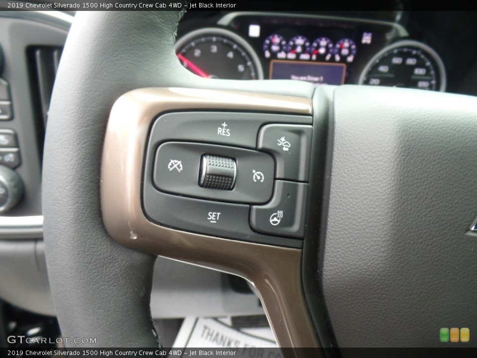 Jet Black Interior Steering Wheel for the 2019 Chevrolet Silverado 1500 High Country Crew Cab 4WD #133012265