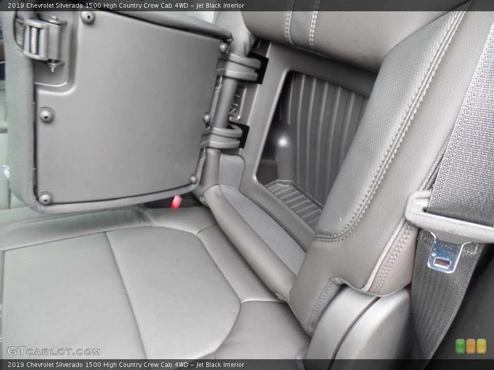 Jet Black Interior Rear Seat for the 2019 Chevrolet Silverado 1500 High Country Crew Cab 4WD #133013252