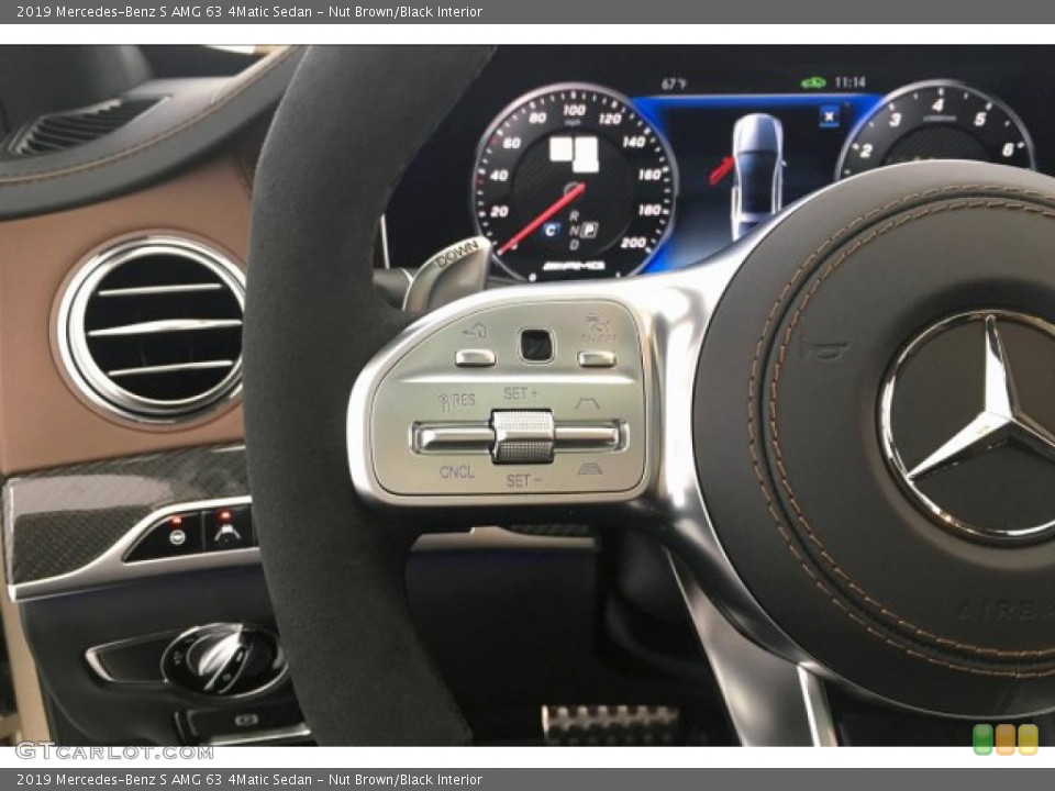Nut Brown/Black Interior Steering Wheel for the 2019 Mercedes-Benz S AMG 63 4Matic Sedan #133022907
