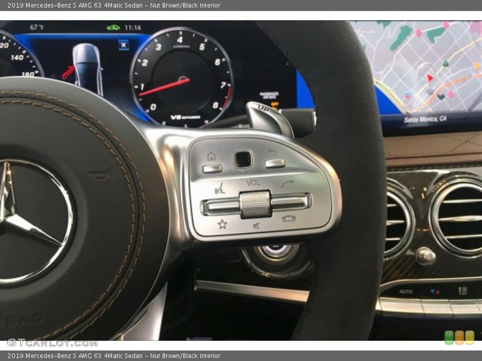 Nut Brown/Black Interior Steering Wheel for the 2019 Mercedes-Benz S AMG 63 4Matic Sedan #133022928