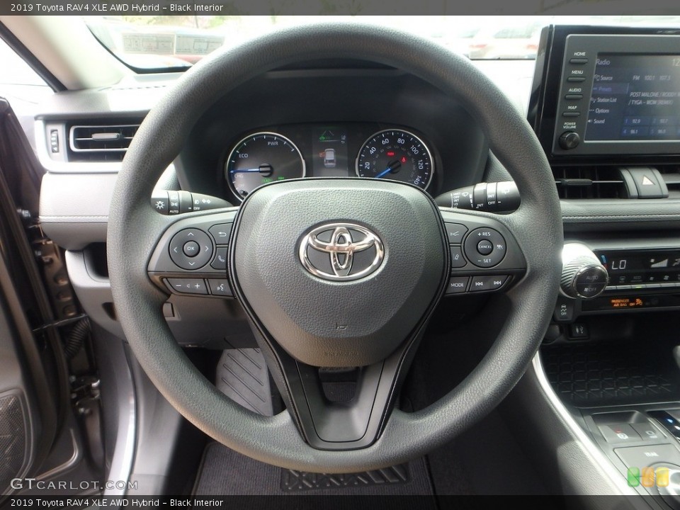 Black Interior Steering Wheel for the 2019 Toyota RAV4 XLE AWD Hybrid #133024029