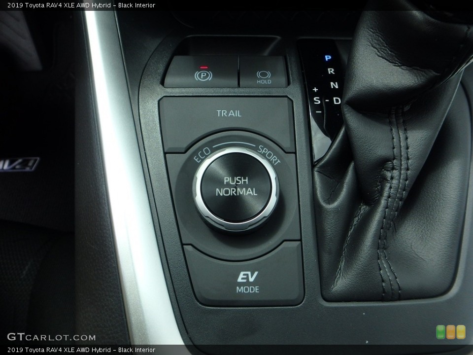 Black Interior Controls for the 2019 Toyota RAV4 XLE AWD Hybrid #133024062