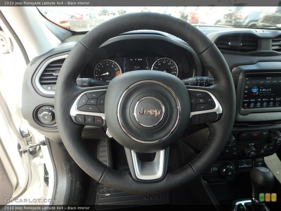Black Interior Steering Wheel for the 2019 Jeep Renegade Latitude 4x4 #133040958